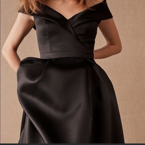 NWT BHLDN Camryn Black dress Wedding Gown Bridesmaid Formal MOB size 2 or 6 - Picture 4 of 17